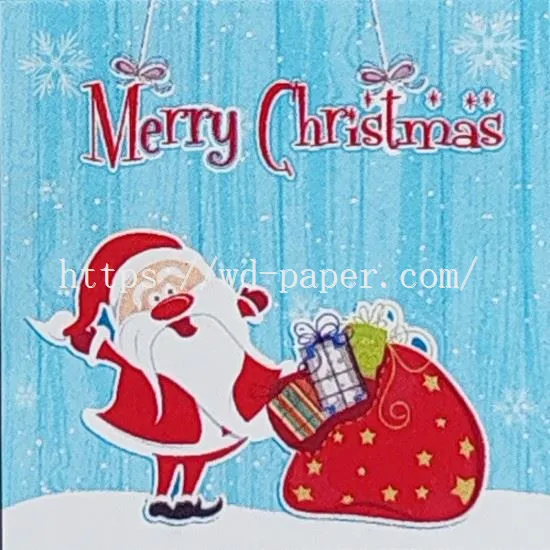 2-santa cocktail napkins